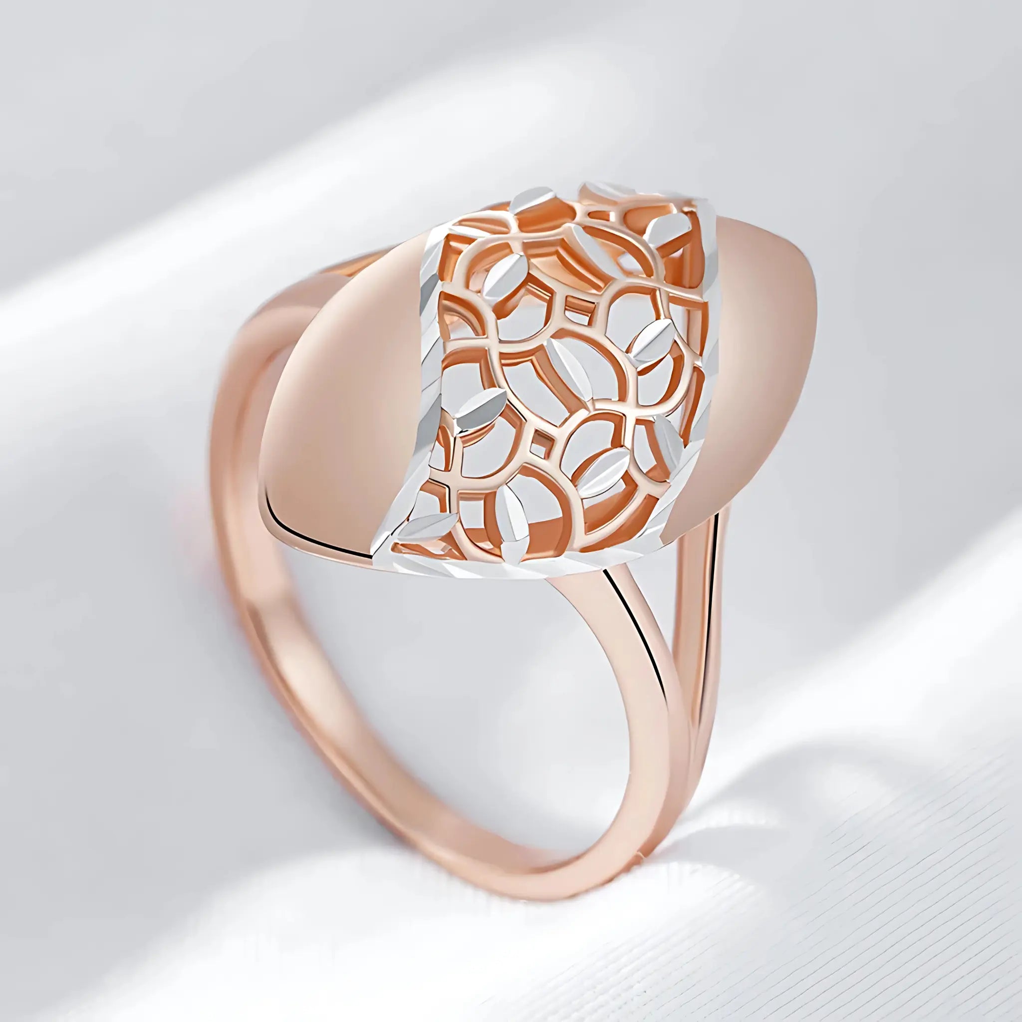 V Rose Ethereal Bloom Ring