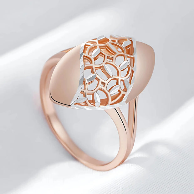 V Rose Ethereal Bloom Ring