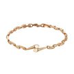 Rose gold bracelet on a white background